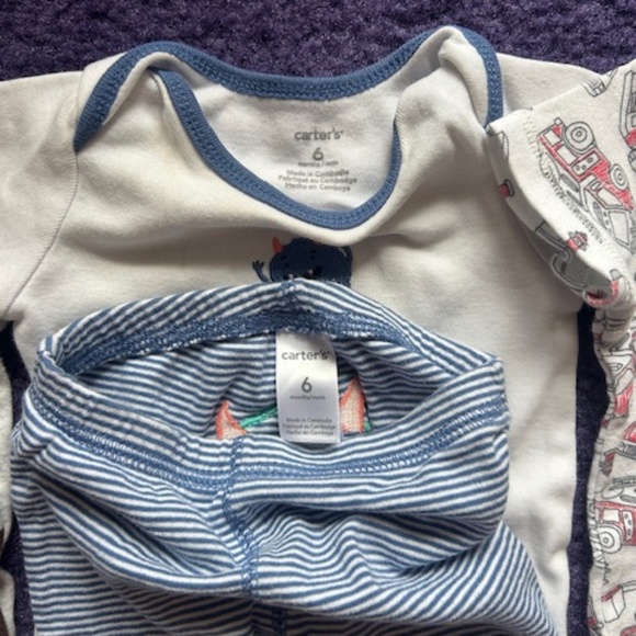 Carter's matching baby outfits (x3) - All size 6 months - Picture 8 of 13
